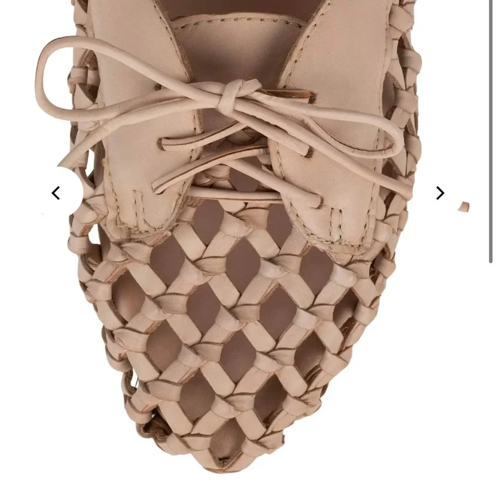 Jeffrey Campbell Zahra Women's Tan Woven Flats - Picture 2 of 6